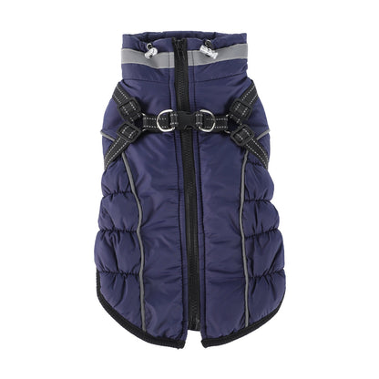 Warm Reflective Traction Coat Plus Fleece Waterproof Jacket