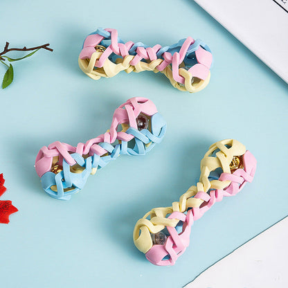 Dog Toy Macaron Woven Toy Can Sound And Shine