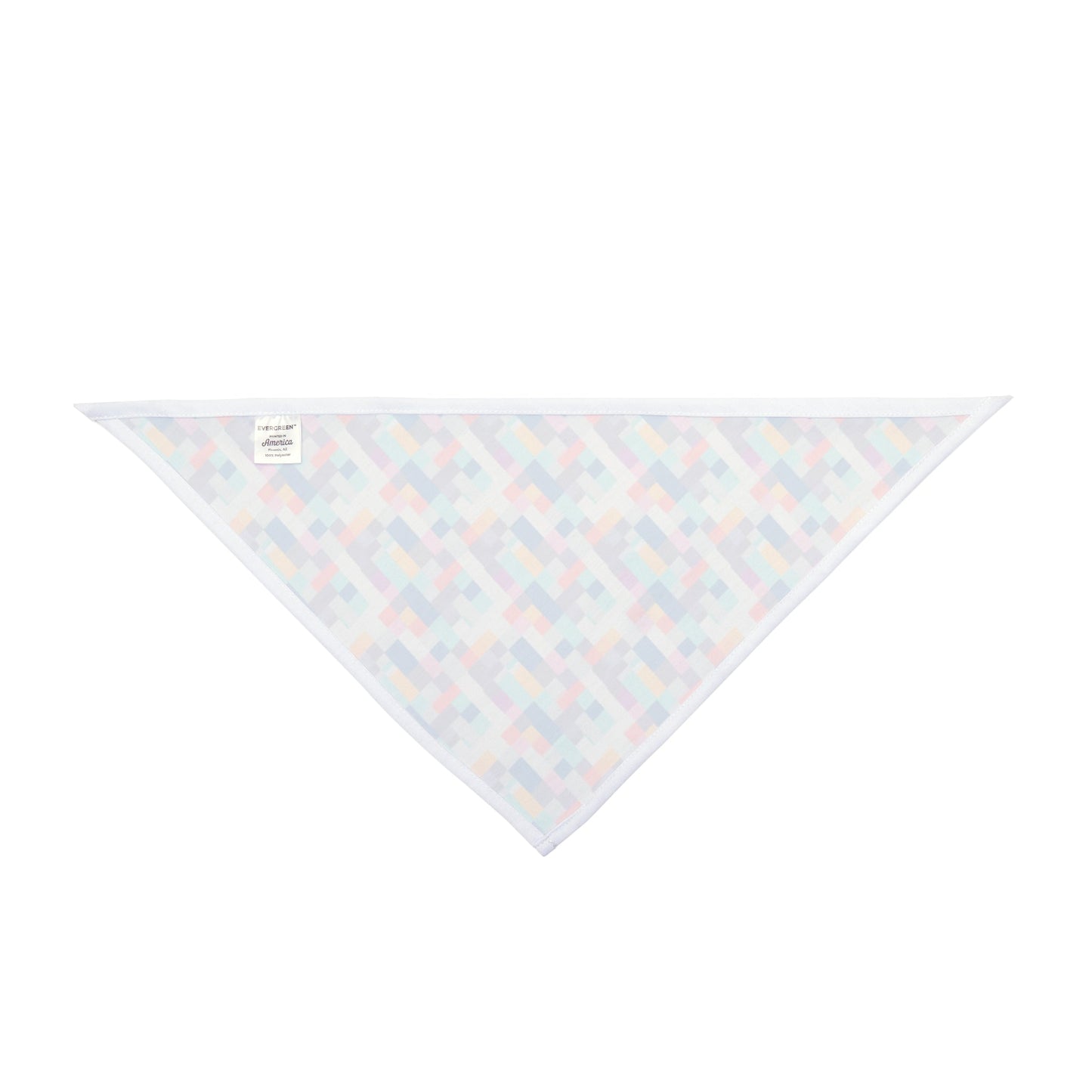 Pastel Pixel Weave in Diagonal Harmony - Pet Bandana Pet Zen
