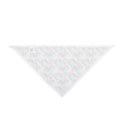 Pastel Pixel Weave in Diagonal Harmony - Pet Bandana Pet Zen