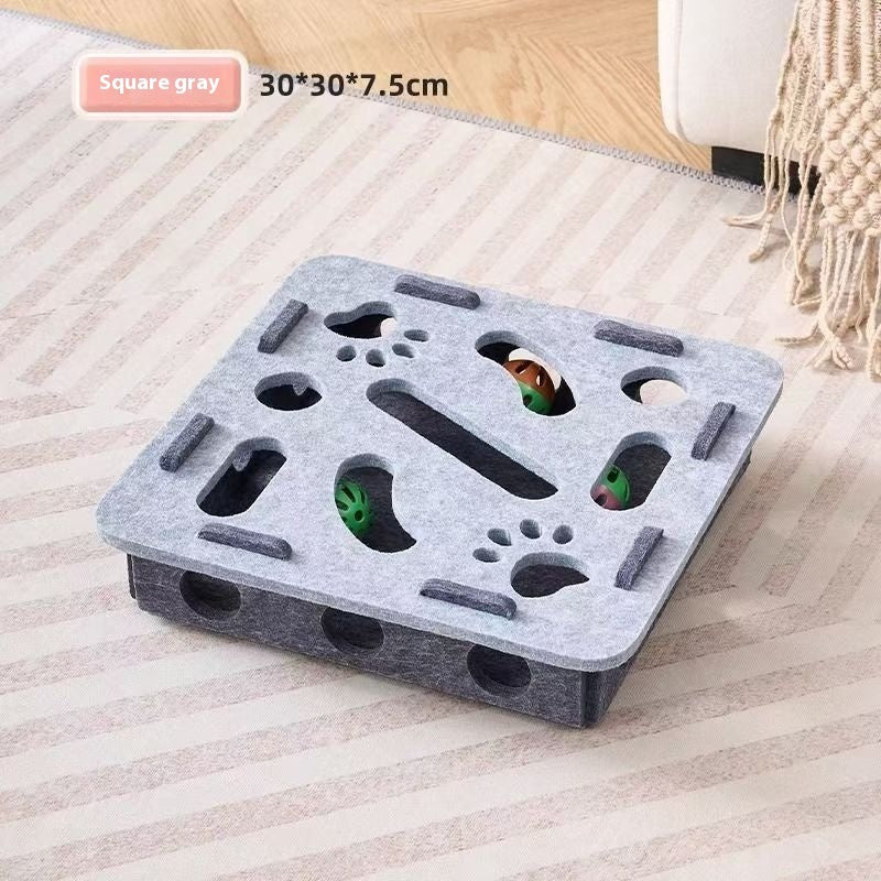 Cat Toy Self-Hi Relieving Stuffy Artifact Hole Felt Box