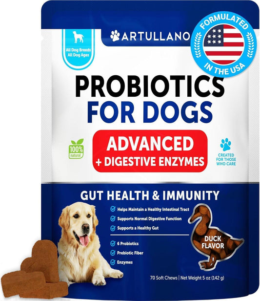 Probiotik untuk Anjing 70 Kunyah Rasa Bebek Kesehatan Usus & Prebiotik