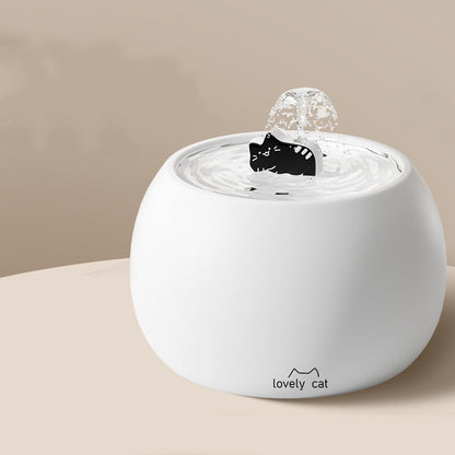 Cartoon Kitty Pet Ceramic Water Fountain