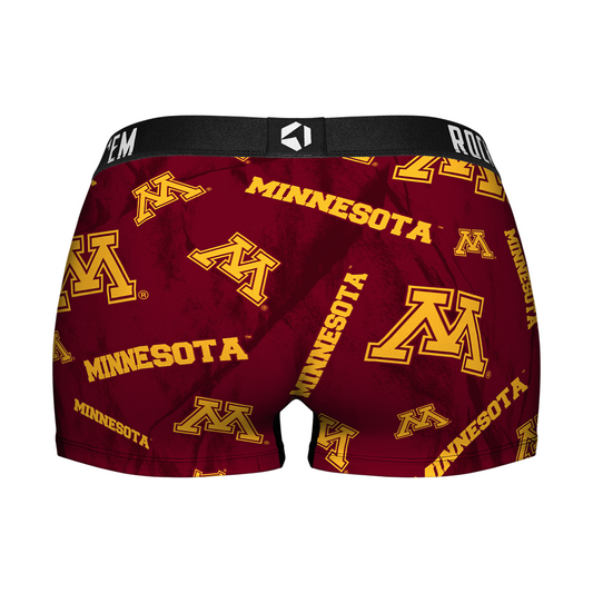 Women's Boy Shorts - Minnesota Golden Gophers - Logo All-Over