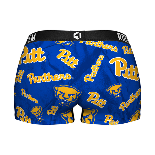 Women's Boy Shorts - Pittsburgh Panthers - Logo All-Over