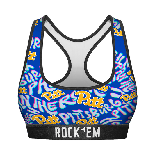 Women's Sports Bra - Pittsburgh Panthers - Twisted Wordmark