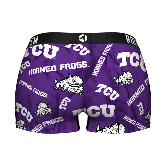 Women's Boy Shorts - TCU Horned Frogs - Logo All-Over