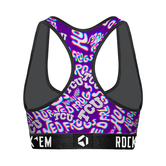 Women's Sports Bra - TCU Horned Frogs - Twisted Wordmark