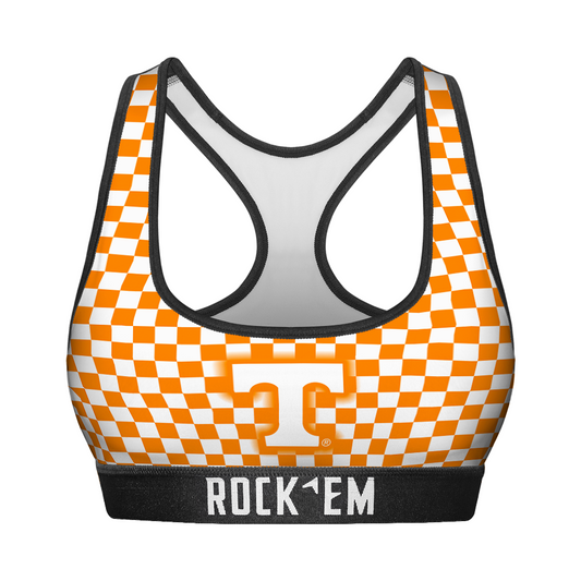 Women's Sports Bra - Tennessee Volunteers - Full Checkerboard