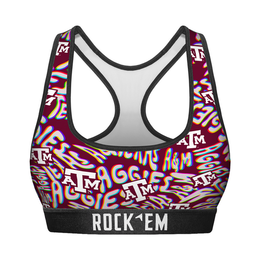 Women's Sports Bra - Texas A&M Aggies - Twisted Wordmark
