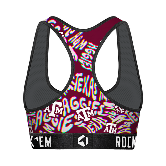 Women's Sports Bra - Texas A&M Aggies - Twisted Wordmark