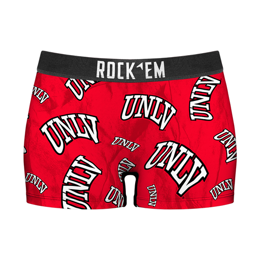 Women's Boy Shorts - UNLV Rebels - Logo All-Over