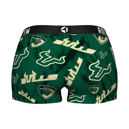 Women's Boy Shorts - USF Bulls - Logo All-Over