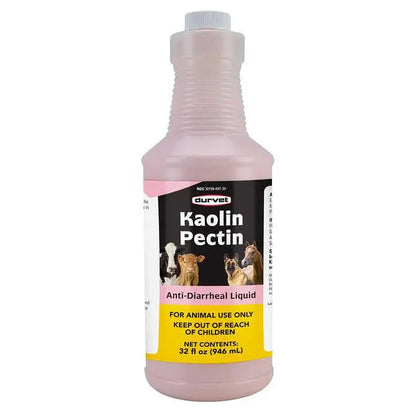 Durvet Kaolin Pectin Suspension Anti-Diarrhea for Dogs Cats Horses & Cattle 32 oz.