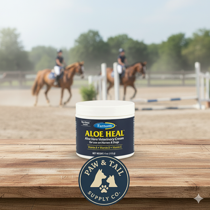 Farnam Aloe Heal Veterinary Cream 4 oz. Horses Dogs Wound Care Aloe Vera Healing