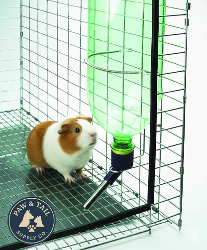 Water Bottle Drinking Fountain Kit Hamsters Rabbits Small Animals Soda Pop Bottle 2PCK