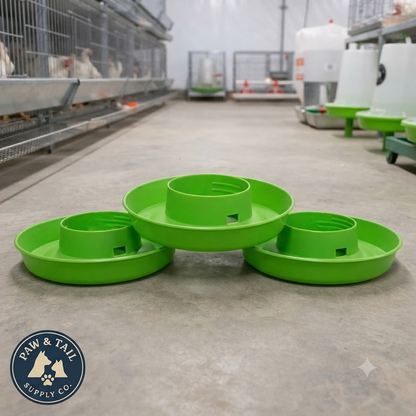 Little Giant Screw-On Chicken Poultry Waterer Bases 1 Quart Green 3-Pack
