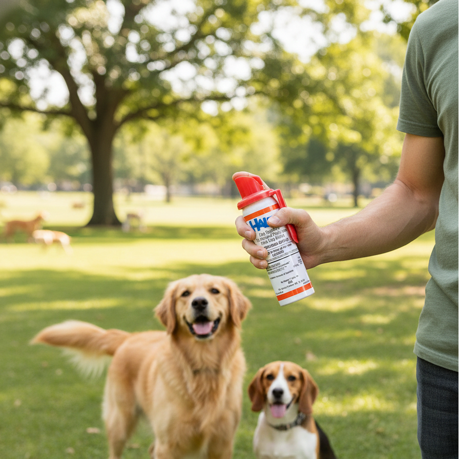 Halt II Semprotan Pengusir Anjing 1.5 oz Penangkal Anjing Capsaicin Ekstra Kuat 6-Pak