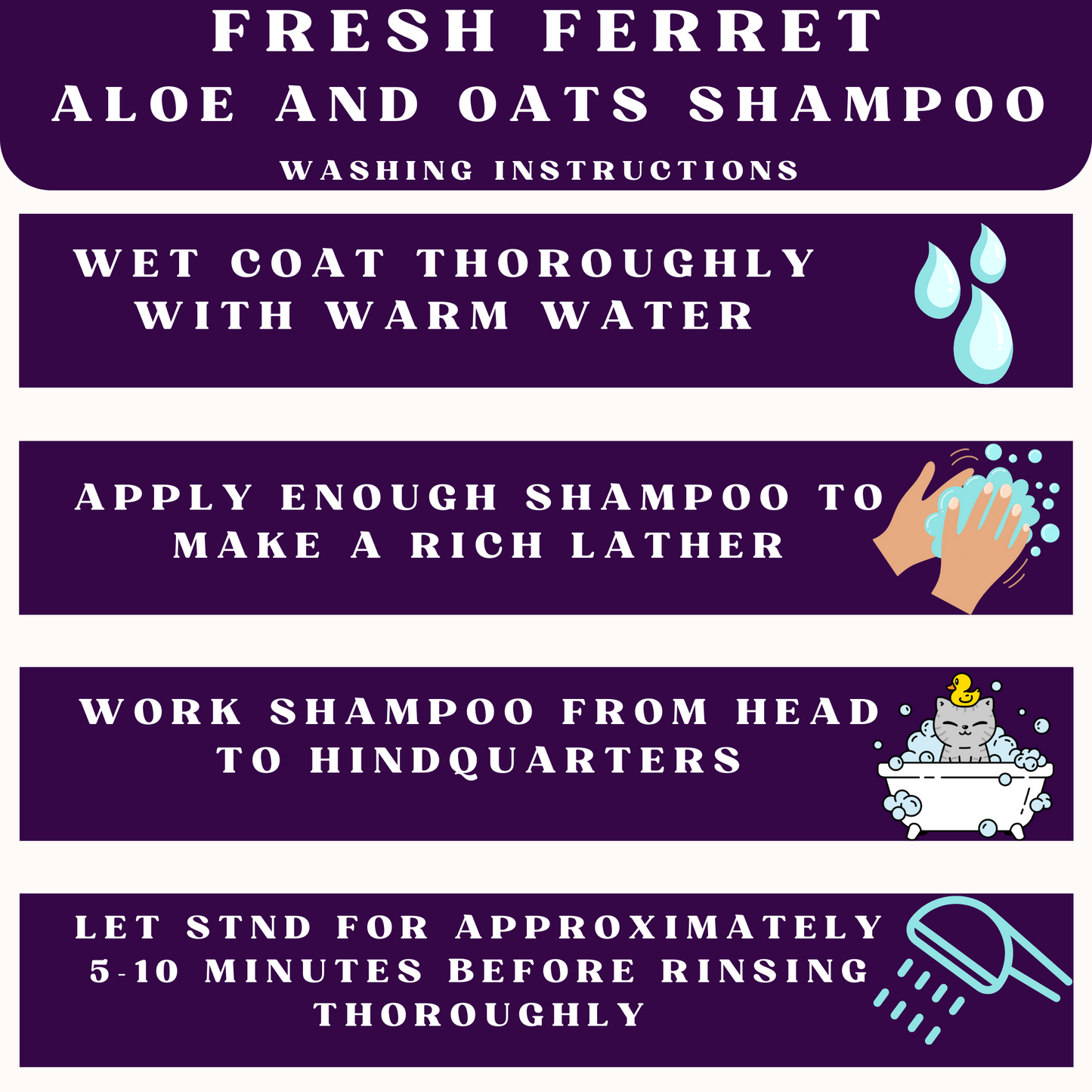 Piccardmeds4pets Ferret Aloe Oats Shampoo + Marshall Leisure Lounge Hammock Combo Set