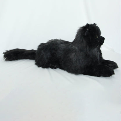 Fully Black Cat Longhair-Handmade Life-Size Companion & Pet Memorial