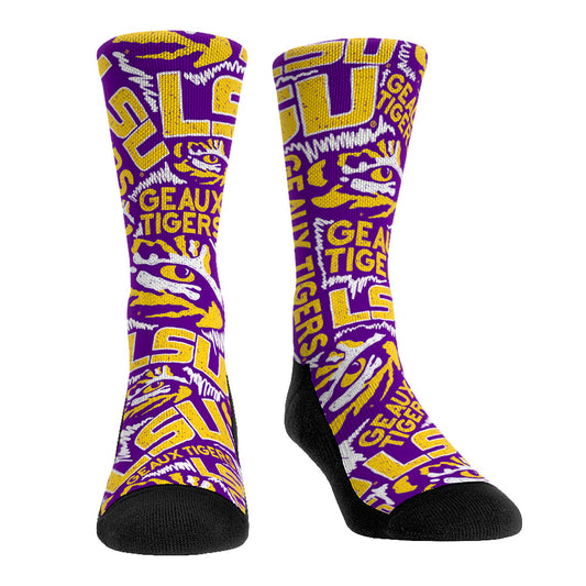 LSU Tigers - Logo Sketch Purple