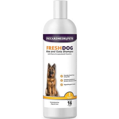 Sampo Anjing Piccardmeds4pets Aloe Oats 16oz + Sarung Tangan Grooming HandsOn Ukuran S Kit Lengkap