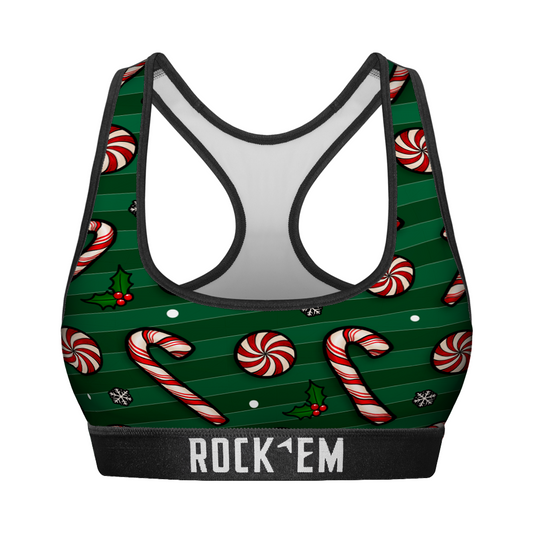 Women's Sports Bra - Peppermint Stripe