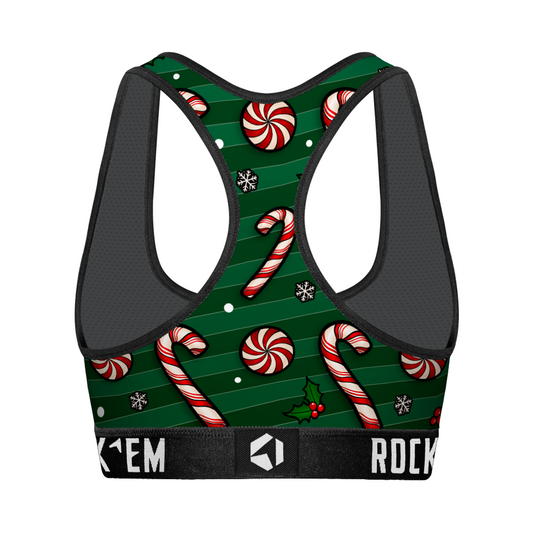 Women's Sports Bra - Peppermint Stripe