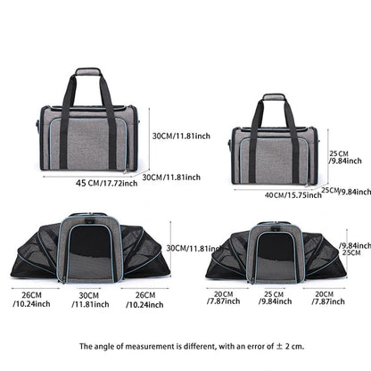 Pet Carrier Bag Foldable Small Dog Charter Carrying Cat Out Bag Expansion Pet Bag Mesh Breathable Expansion Foldable Handheld C