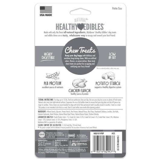 Nylabone Healthy Edibles Chicken Dog Chew Treats (6.7oz)
