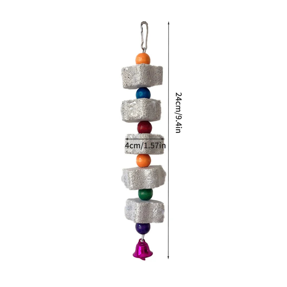 1PC Pet Teeth Grinding Volcanic Rock Toy for Parrots Hamsters Cage Accessories Bird Toy Chewing Toy