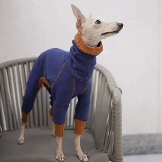 Dog Clothes Pet Plush Warm High Neck Four Legged Clothes Slightly Elastic Little Lingti Huibit Clothes Four Legged Warm Base