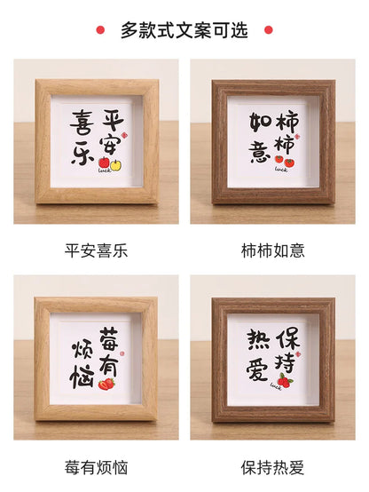 10*10cm Picture Frame Natural Woodgrain Wall Hanging Large Picture Frame for Photos Posters Art Prints（random Style）