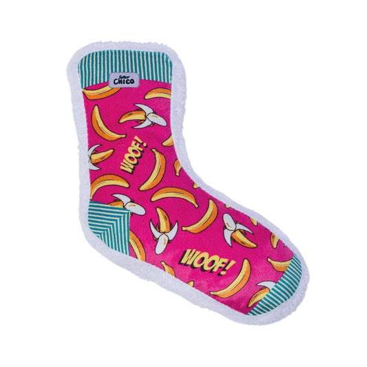 Mainan Anjing Mewah Kaus Kaki Mencicit – Desain Pisang Whimsy Wonders