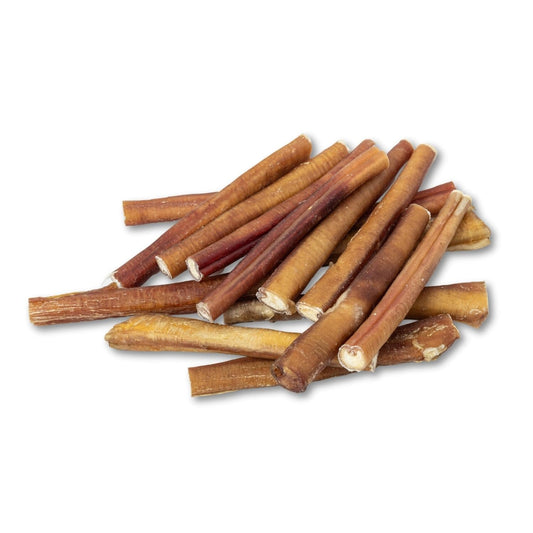 Camilan Anjing Bully Stick Daging Sapi Alami, Kaya Protein & Tahan Lama – Tebal 6 Inci (25 buah/kasus)