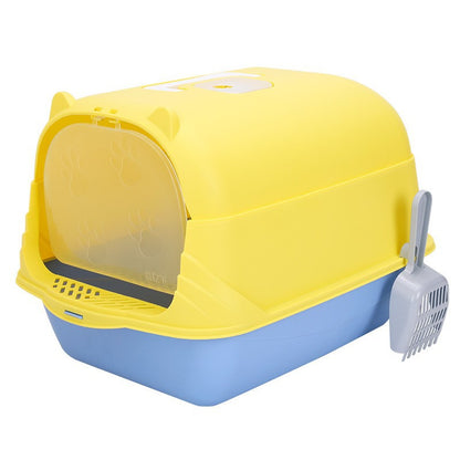 Oversized Splash-proof Cat With Sand In A Litter Box