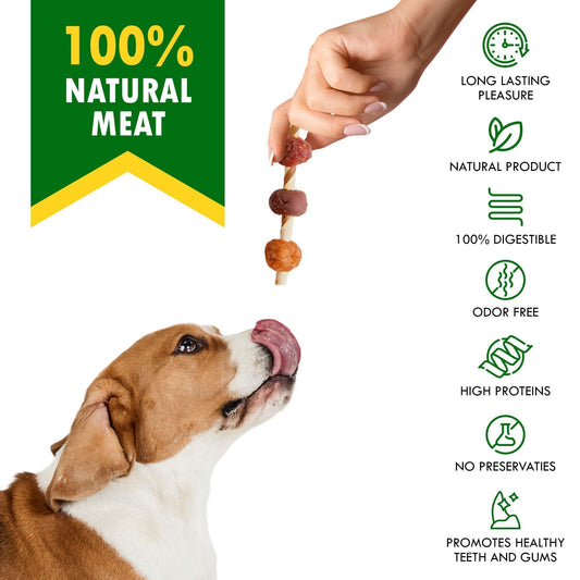 Camilan Kunyah Tulang Mentah untuk Anjing Bebek & Ayam Kualitas Konsumsi Manusia 10,6 oz