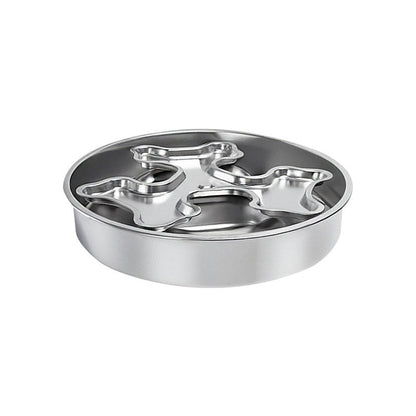 Stainless Steel Rotating Pet Bowl To Prevent Choking