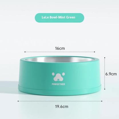Pet Stainless Steel Anti-tumble Drinking Dog Food Rice Basin