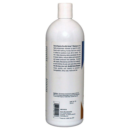 Davis Scruffy Horse Shampoo + HandsOn Grooming Gloves Large Size - Complete Grooming Kit