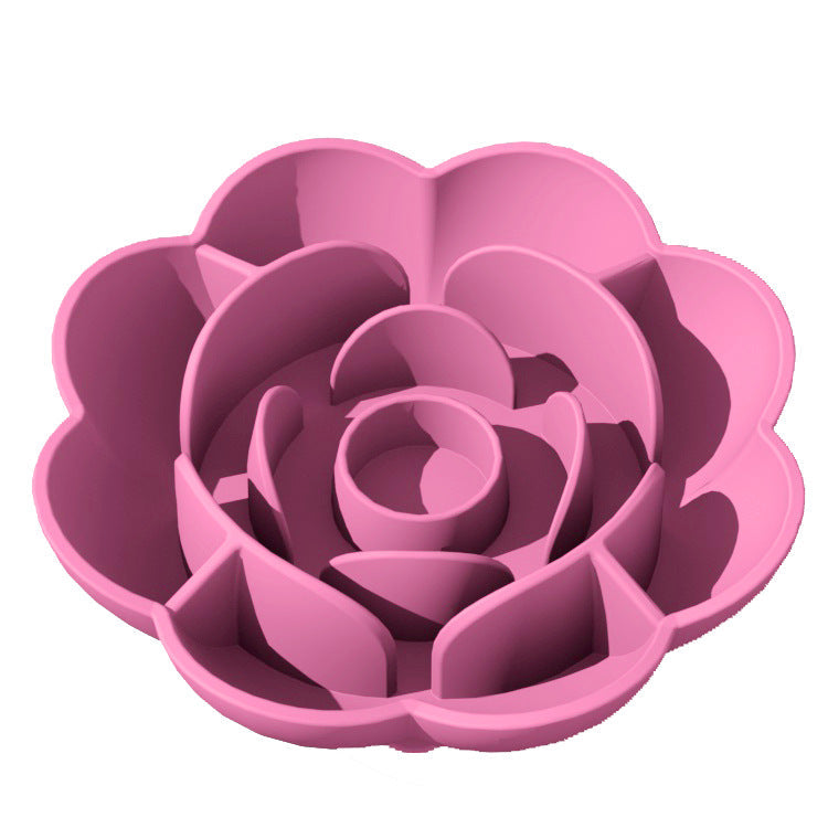 Non-slip Slow Feeding Silicone Dog Food Bowl Easy To Clean