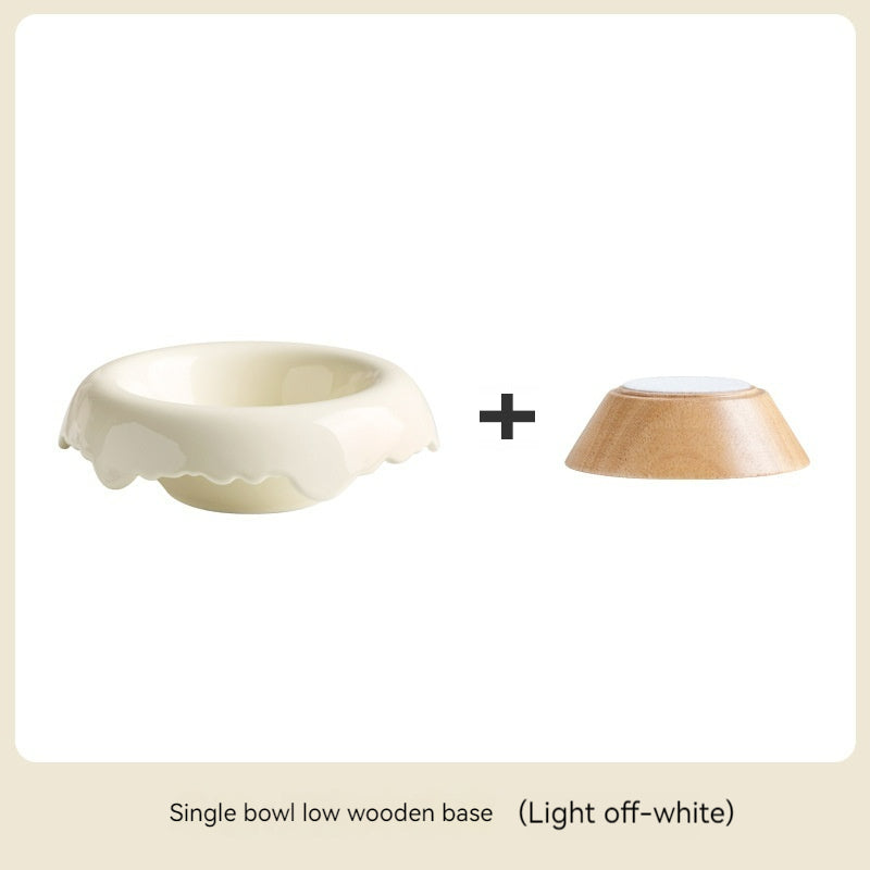 High Leg Ceramic Cat Food Bowl