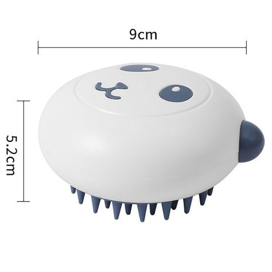 Bathroom Silicone Pet Cat And Dog Shower Soft Bristled Brush Panda Shape Pet Soft Massage Bath Brush Pet Bathing Accessories