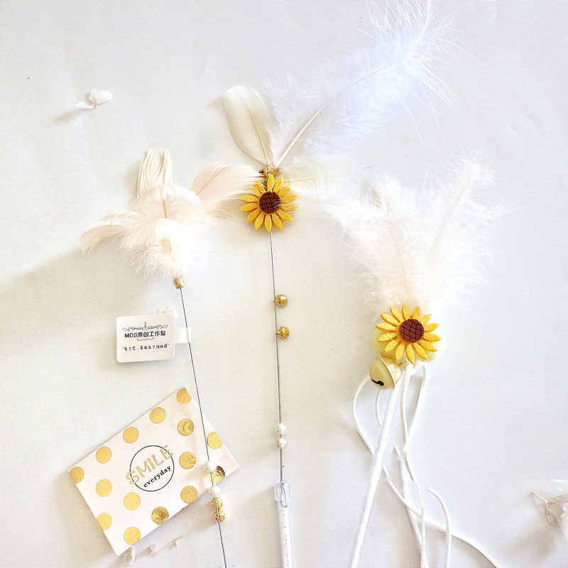 Feather Fairy Tassel Funny Cat Stick Playset