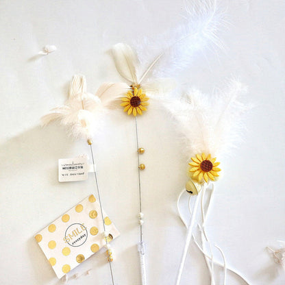 Feather Fairy Tassel Funny Cat Stick Playset