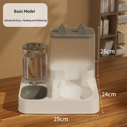 Automatic Cat Food Feeder And Water Dispenser Combo Bowl For Cats