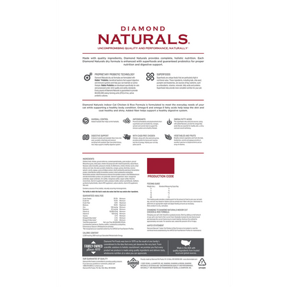 Diamond Naturals Indoor Chicken and Rice Dry Cat Food