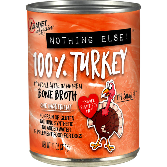 Against The Grain All Life Stages Nothing Else! Makanan Anjing Basah 100% Kalkun (11oz)