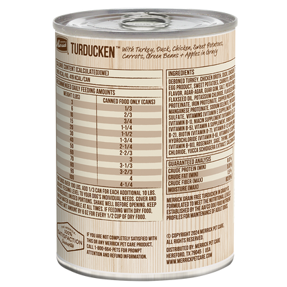 Merrick Grain Free Turducken Wet Dog Food (12.7oz)