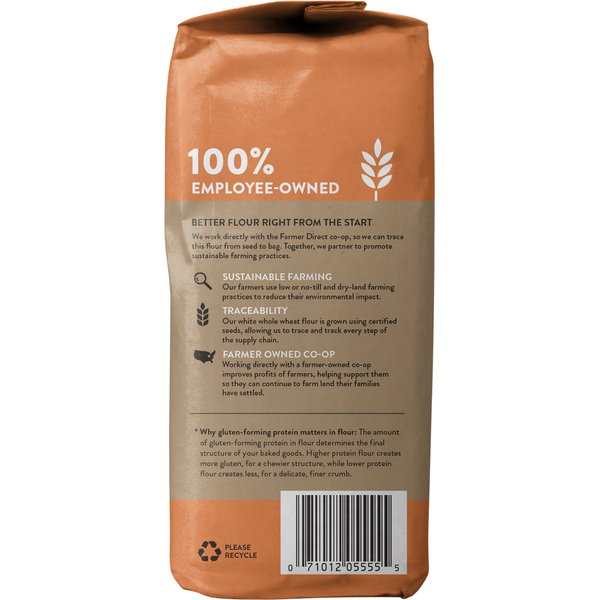 King Arthur Baking Company White Whole Wheat Flour, Stone-Ground